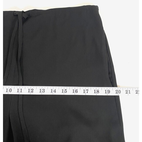 Theory Wide Leg Crepe Drawstring Pants Womens Small Black Lightweight Lined NWOT - Picture 14 of 16